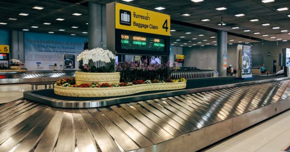 Gatwick Airport lost property office and luggage retrieval service desk.