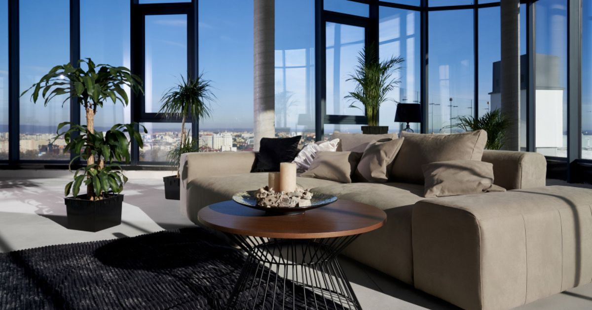 Modern apartment property for rent with spacious living room
