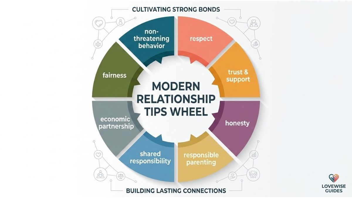 Relationship tips for lasting connection, including active listening, quality time, open communication, appreciation, respect, and conflict resolution.