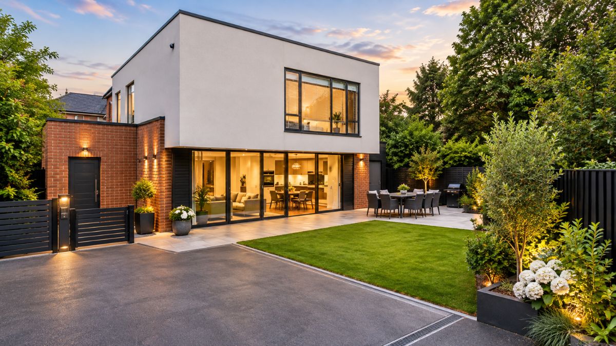 Homes for sale with a modern open-plan kitchen, dining area and spacious living room