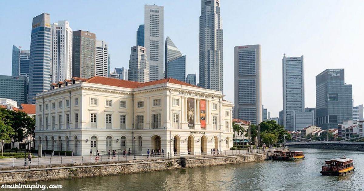 Empress Place Building Singapore beside the Singapore River