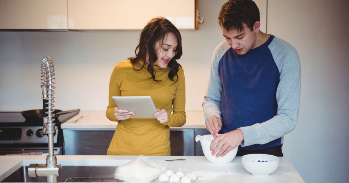 An smart home automation system concept featuring interconnected devices like a smart speaker, security camera, and automated lighting.