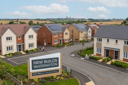 New builds Waddington homes in a modern residential development with landscaped streets and countryside views.