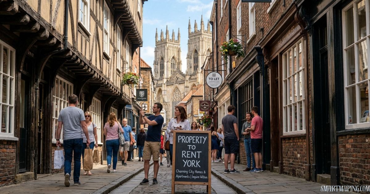Property to rent York homes and apartments along a historic city street near York Minster.