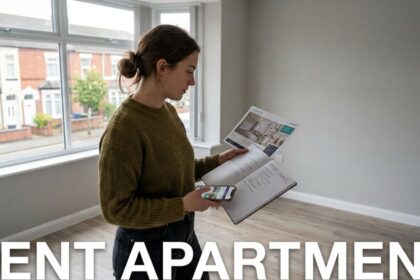 Woman viewing a property while planning to Rent Apartment