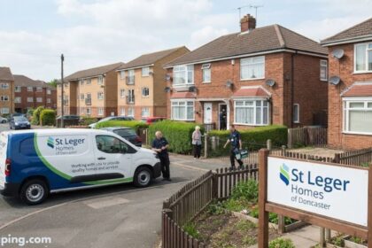 St Leger Homes housing estate with residential properties and support workers