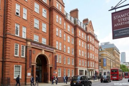 Stamford Apartments London exterior featuring a red-brick student accommodation building on Stamford Street
