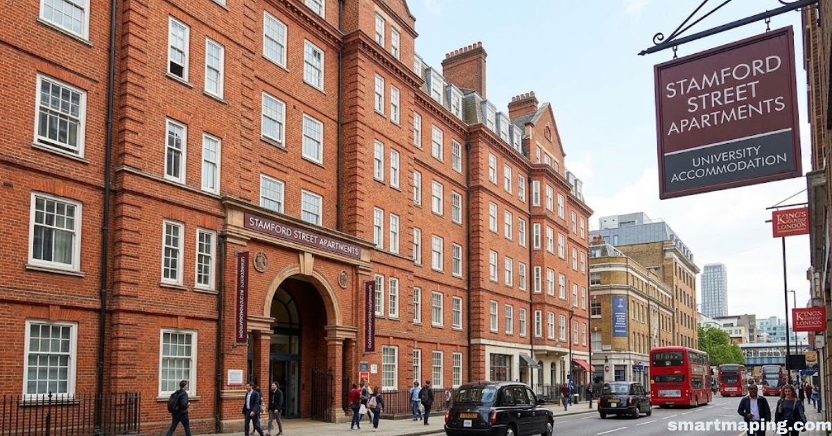 Stamford Apartments London exterior featuring a red-brick student accommodation building on Stamford Street